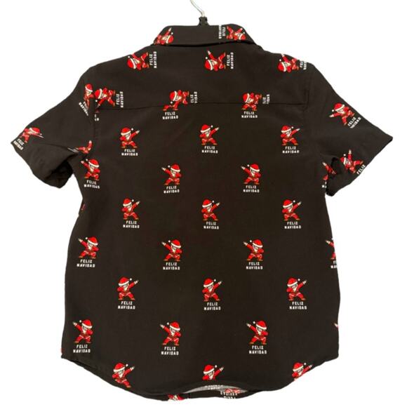 Denim & Flower Ricky Singh "Feliz Navidad" Button Down Shirt Size 4 - Picture 4 of 5